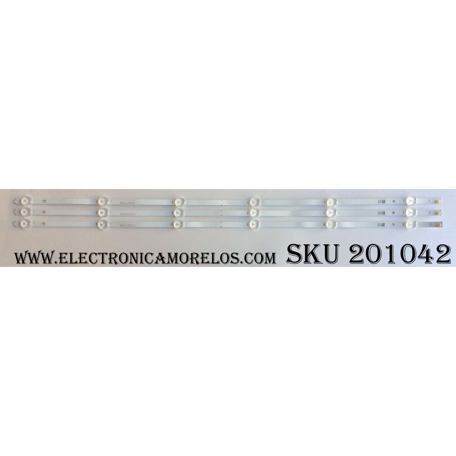 KIT DE LED´S PARA TV (3 PIEZAS) / (ILUMINACION AZUL) INSIGNIA SVA390A20 / SVA390A20_Rev03_6LED_160121 / JP-1  94V-0  E306084 / PANEL T390XVN01.0 / MODELO NS-39D310NA17